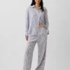 Linen-Blend Easy Wide-Leg Pants