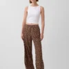 Linen-Blend Easy Wide-Leg Pants