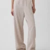 Linen-Blend Easy Wide-Leg Pants