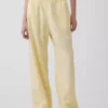 Linen-Blend Easy Wide-Leg Pants