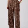 Linen-Blend Easy Wide-Leg Pants