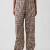 Linen-Blend Easy Wide-Leg Pants