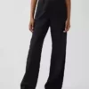 Linen-Blend Easy Wide-Leg Pants