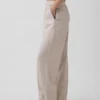 Linen-Blend Easy Wide-Leg Pants