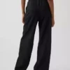 Linen-Blend Easy Wide-Leg Pants
