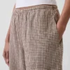 Linen-Blend Easy Wide-Leg Pants