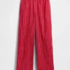 Linen-Blend Easy Wide-Leg Pants