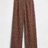 Linen-Blend Easy Wide-Leg Pants