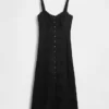 Linen-Blend Embroidered Cami Maxi Dress