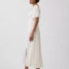 Linen-Blend Empire Waist Maxi Dress