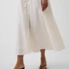 Linen-Blend Empire Waist Maxi Dress