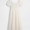Linen-Blend Empire Waist Maxi Dress
