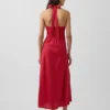 Linen-Blend Halter Maxi Dress