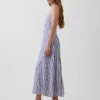 Linen-Blend Halter Maxi Dress