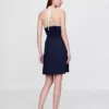 Linen-Blend Halter Mini Dress