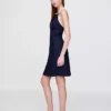 Linen-Blend Halter Mini Dress