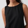 Linen-Blend Maxi Shift Dress