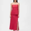Linen-Blend Maxi Skirt