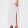Linen-Blend Maxi Skirt