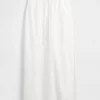 Linen-Blend Maxi Skirt