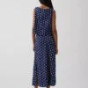 Linen-Blend Maxi Slip Skirt