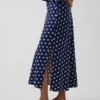 Linen-Blend Maxi Slip Skirt