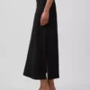 Linen-Blend Maxi Slip Skirt