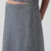 Linen-Blend Maxi Slip Skirt