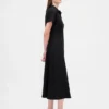 Linen-Blend Midi Shirtdress