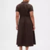 Linen-Blend Midi Shirtdress