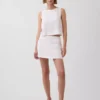 Linen-Blend Mini Skort