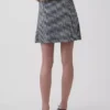 Linen-Blend Mini Skort