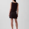 Linen-Blend Mini Skort