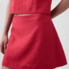 Linen-Blend Mini Skort