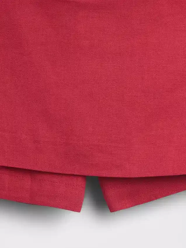 Linen-Blend Mini Skort