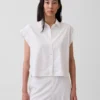 Linen-Blend Oversized Shirt