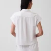 Linen-Blend Oversized Shirt