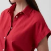 Linen-Blend Oversized Shirt