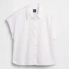 Linen-Blend Oversized Shirt