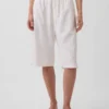 Linen-Blend Relaxed Easy Culotte Pants