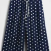 Linen-Blend Relaxed Easy Culotte Pants