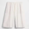 Linen-Blend Relaxed Easy Culotte Pants
