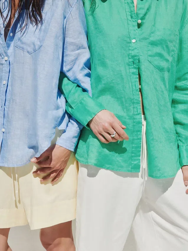 Linen-Blend Relaxed Easy Culotte Pants