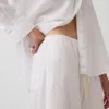 Linen-Blend Relaxed Easy Culotte Pants