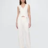 Linen-Blend Relaxed Straight Ankle Pants