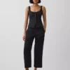 Linen-Blend Relaxed Straight Ankle Pants