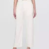 Linen-Blend Relaxed Straight Ankle Pants