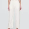 Linen-Blend Relaxed Straight Ankle Pants