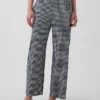 Linen-Blend Relaxed Straight Ankle Pants