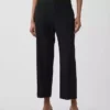 Linen-Blend Relaxed Straight Ankle Pants